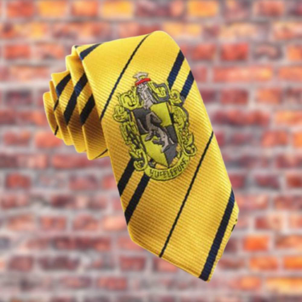😻🛍Yellow Hufflepuff Harry Potter house necktie